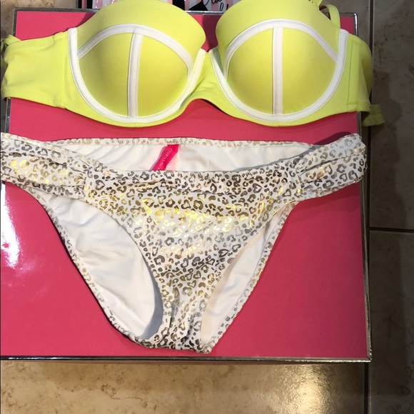🧨VICTORIA SECRET SWIM /Beach TOP LIME G. SZ 36C - Picture 6 of 6